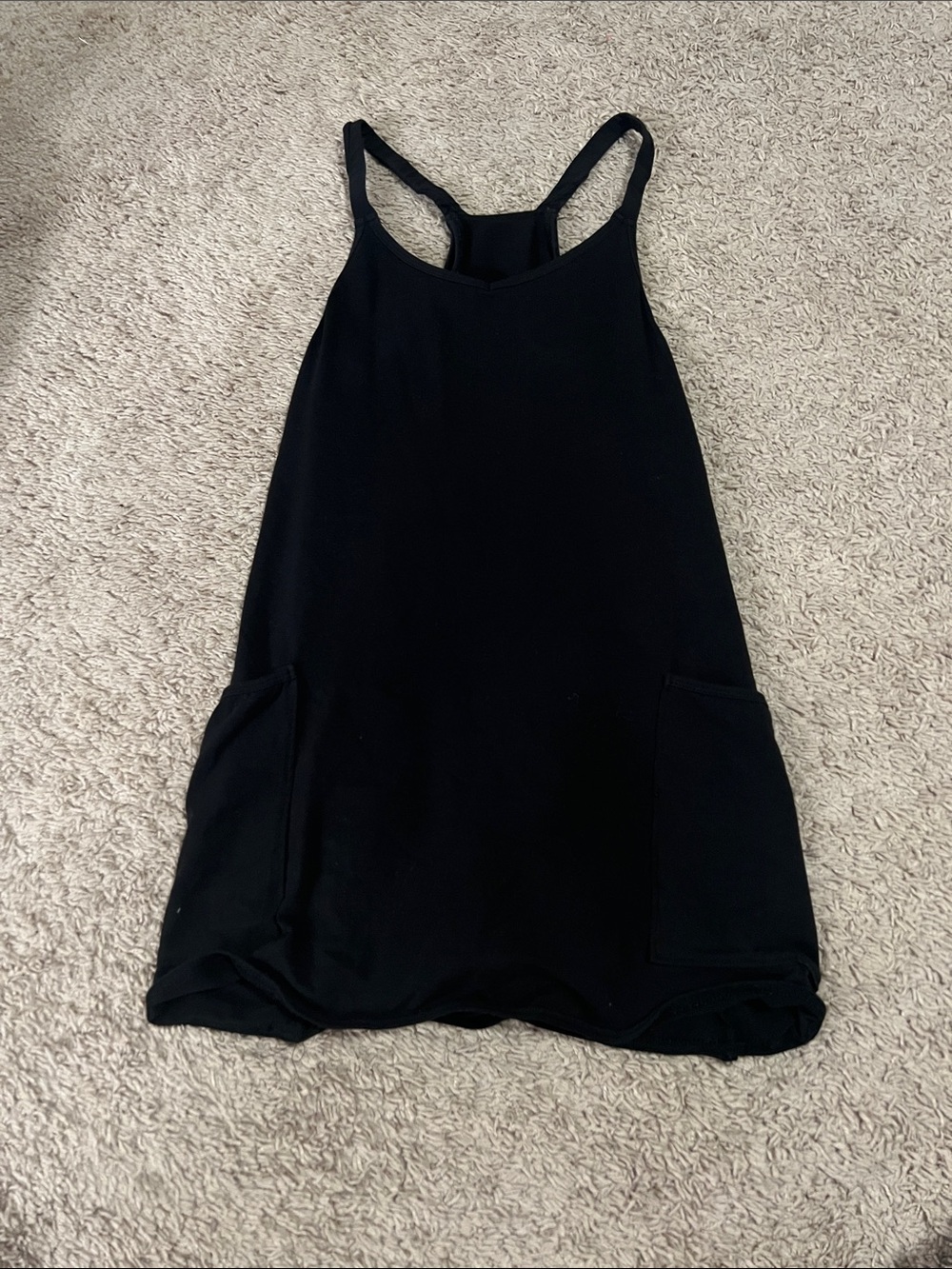 Women’s Black Racerback Pocket Tank Dress